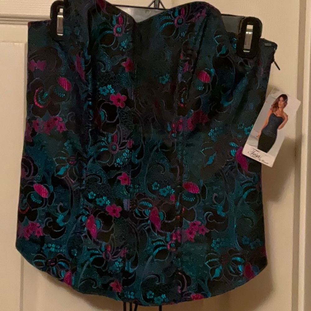 NWT BLUEPRINT multi colored Strapless Corset, size 38
